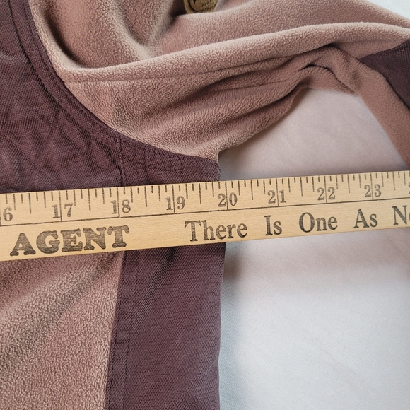 Eddie Bauer Sport Shop Fullzip Beige Taupe Fleece/ Canvas Jacket Women's Large - Picture 12 of 13